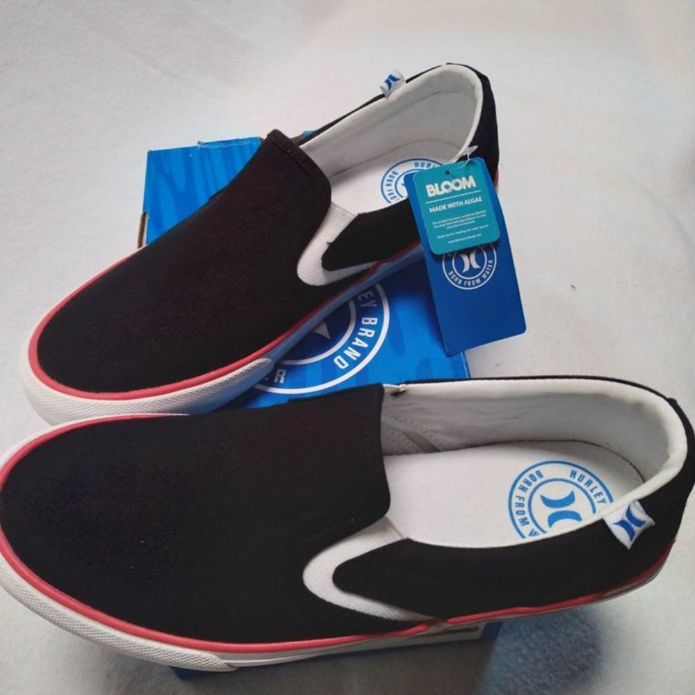 HURLEY Women's 10.0 BEDFORDBLACK Slip-On Black, New w/Box